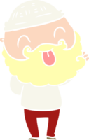 hombre con barba sacando la lengua png