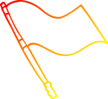 warm gradient line drawing of a cartoon flag png