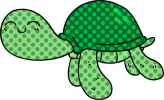 comic book style quirky cartoon turtle png