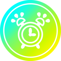 Klingeln Alarm Uhr kreisförmig Symbol mit cool Gradient Fertig png