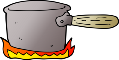 cartoon doodle cooking pan png