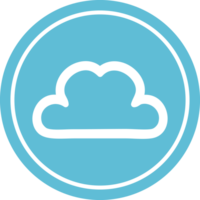 sencillo nube circular icono símbolo png