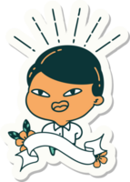 sticker of a tattoo style happy businessman png