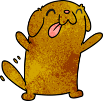 texturizado desenho animado ilustração kawaii do uma fofa cachorro png