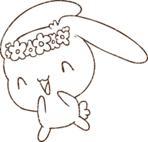 Happy Bunny Kohlezeichnung png