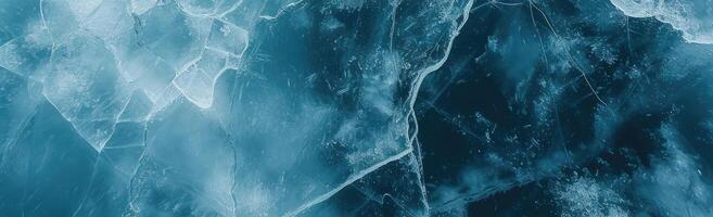 AI generated Abstract Ice Background. Blue Background with Cracks on The Ice Surface Idea. generative ai photo