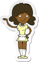 sticker of a cartoon maid png