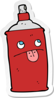 sticker of a cartoon spray can png