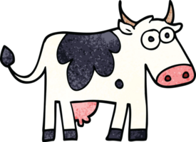 vaca de fazenda de doodle de desenho animado png