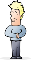 cartoon nervous man png