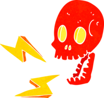 cartoon crazy skull png