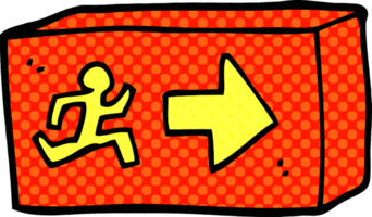 cartoon doodle exit sign png