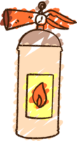 dibujo de tiza de extintor de incendios png