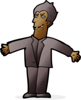 cartoon vampire man with open arms png