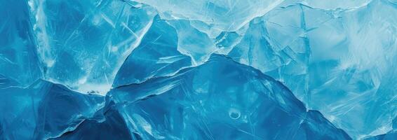 AI generated Abstract Ice Background. Blue Background with Cracks on The Ice Surface Idea. generative ai photo