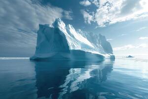 ai generado iceberg en Antártida, iceberg en polar regiones foto