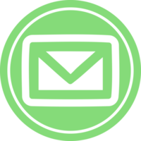 envelope letter circular icon symbol png