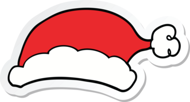 adesivo di un cappello di Natale dei cartoni animati png