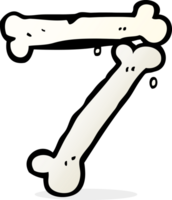 cartoon halloween bone number png