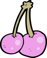 cartoon pink cherries png