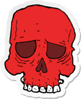 sticker of a cartoon spooky skull png