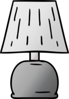 hand drawn gradient cartoon doodle of a bed side lamp png