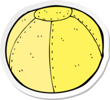 Aufkleber eines genähten Cartoon-Fußballs png