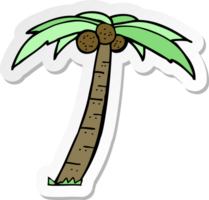 adesivo de uma palmeira de desenho animado png