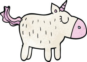 Cartoon-Doodle süßes Einhorn png