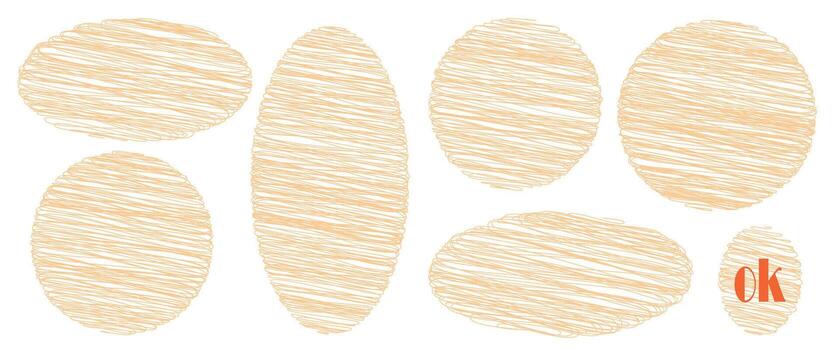 dibujado a mano texto marcos vector