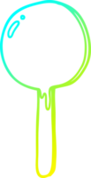 cold gradient line drawing of a cartoon lollipop png