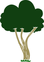 Cartoon-Doodle blühender Baum png