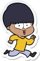 sticker van een cartoon gelukkige jongen png