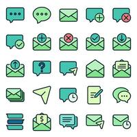 Message icon set, for communication needs, social media, correspondence and email. vector