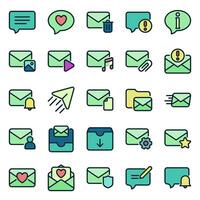 mensaje icono colocar, para comunicación necesidades, social medios de comunicación, correspondencia y correo electrónico. vector