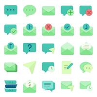 Message icon set, for communication needs, social media, correspondence and email. vector