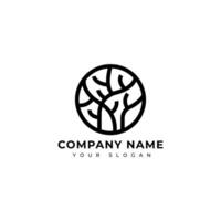 Simple and modern Tree logo vector design template