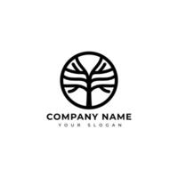 Simple and modern Tree logo vector design template