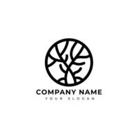 Simple and modern Tree logo vector design template