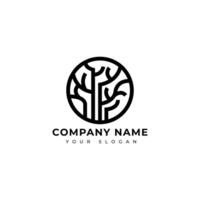 Simple and modern Tree logo vector design template