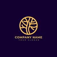Simple and modern Tree logo vector design template