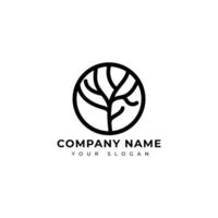 Simple and modern Tree logo vector design template