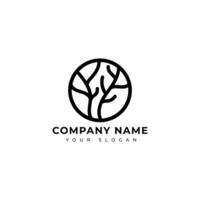 Simple and modern Tree logo vector design template