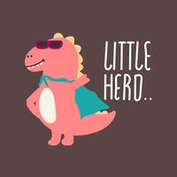 Cute Dinosaur little hero vector design for wallpaper, background, fabric and textile