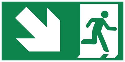 Green Emergency Exit Sign vector