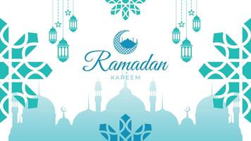 Ramadan kareem background. Islamic Arabic Green Luxury Background with Geometric pattern and Beautiful Ornament vector