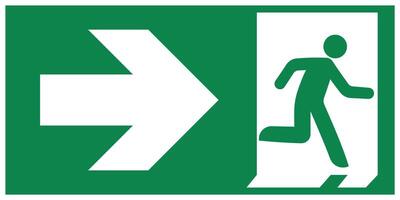 Emergency Exit Sign on Transparent Background vector