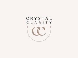 Initial CC for Crysta Clarity Lady Preneur Logo Template for businesswoman vector