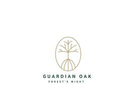 Logo Template for Business and Company with Oak Tree vector