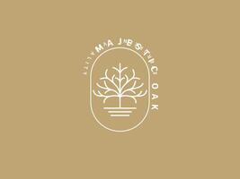 Logo Template for Business and Company with Oak Tree vector